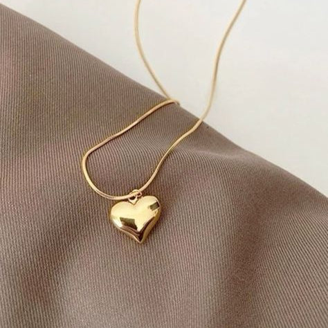 Gold-Plated Heart Pendant Necklace