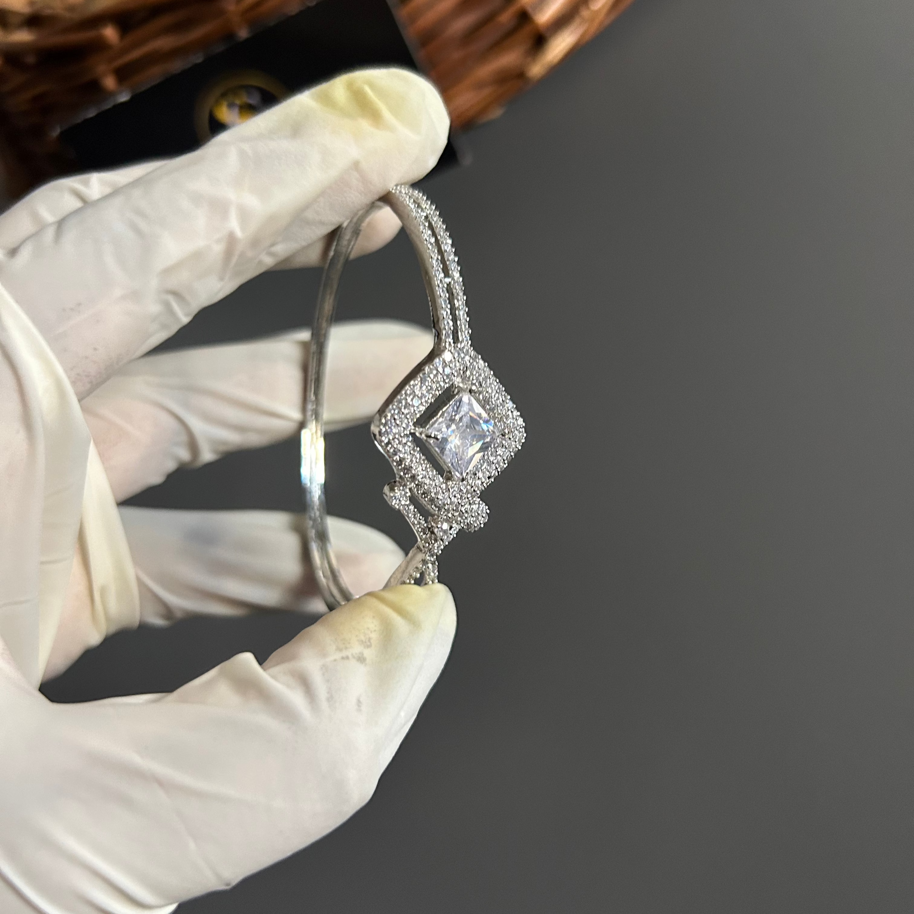 AD Studed Openable Kada Bracelet