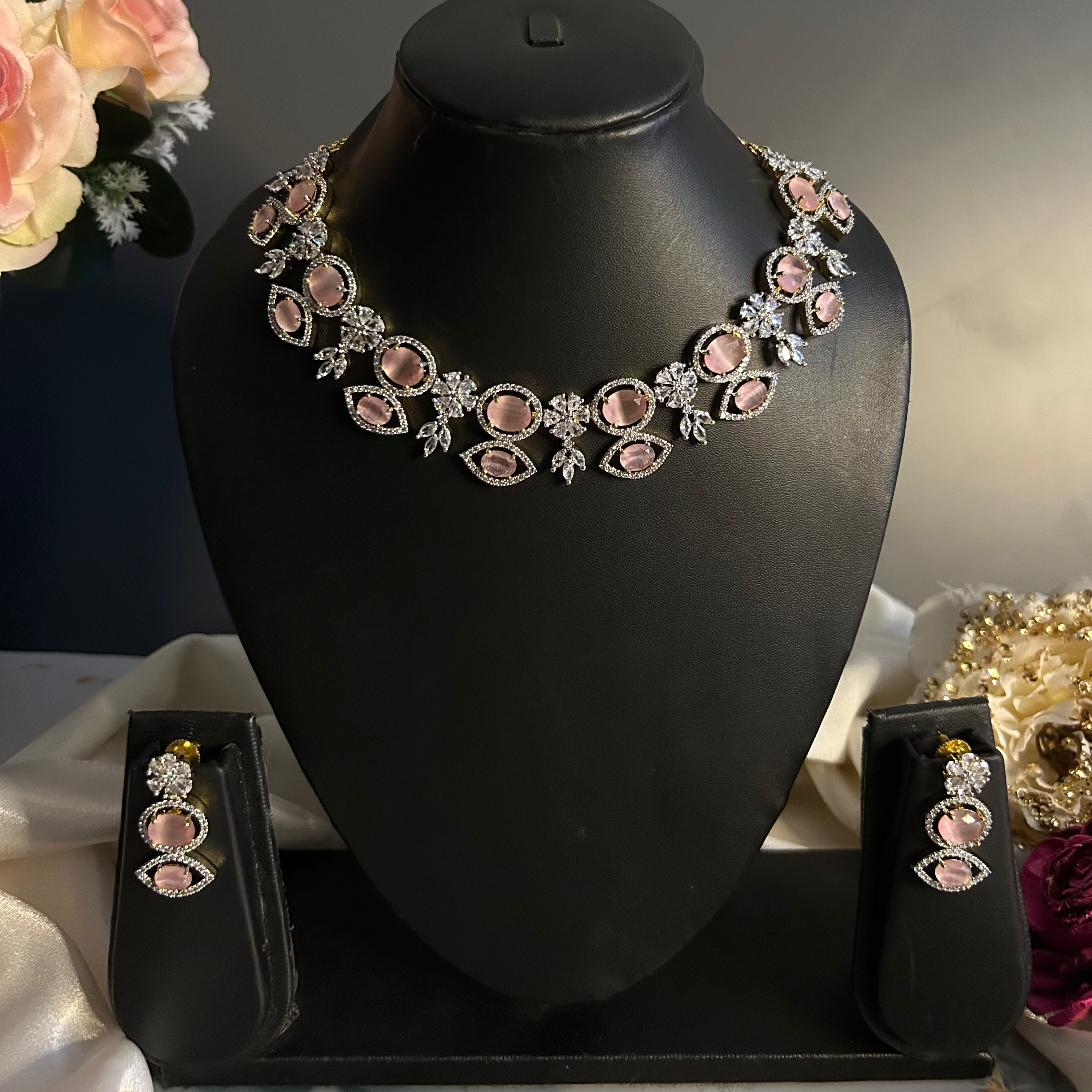 AD Necklace Set With earrings